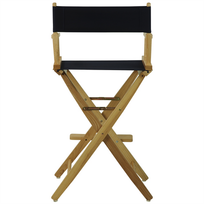 American Trails Extra-Wide Premium 30"  Directors Chair Natural Frame W/Navy Color Cover