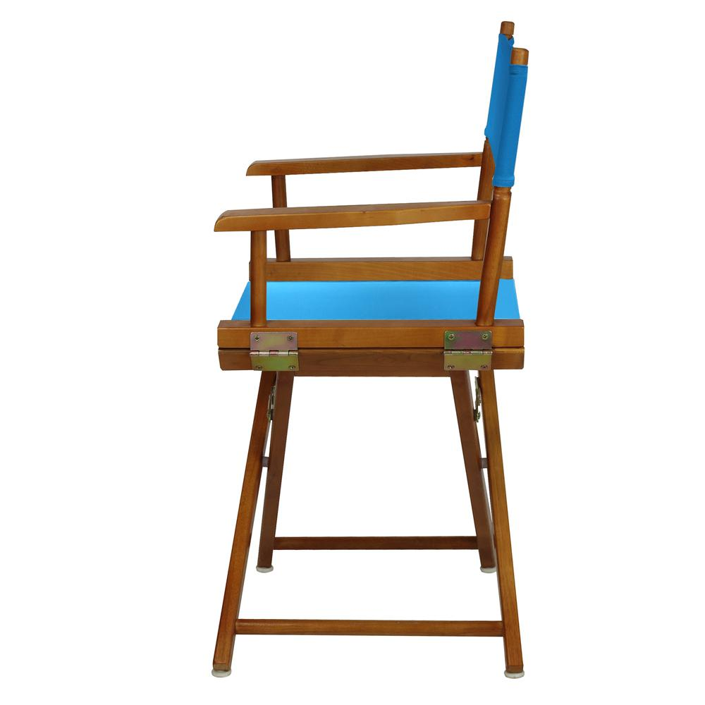 18" Director's Chair Honey Oak Frame-Turquoise Canvas
