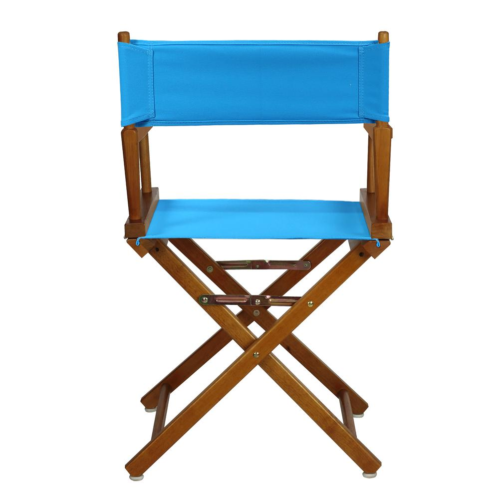 18" Director's Chair Honey Oak Frame-Turquoise Canvas