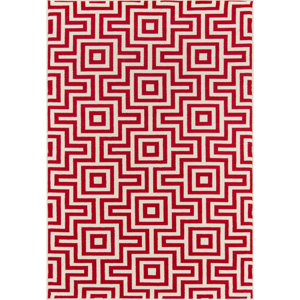 Baja Area Rug, Red, 7'10" X 10'10"