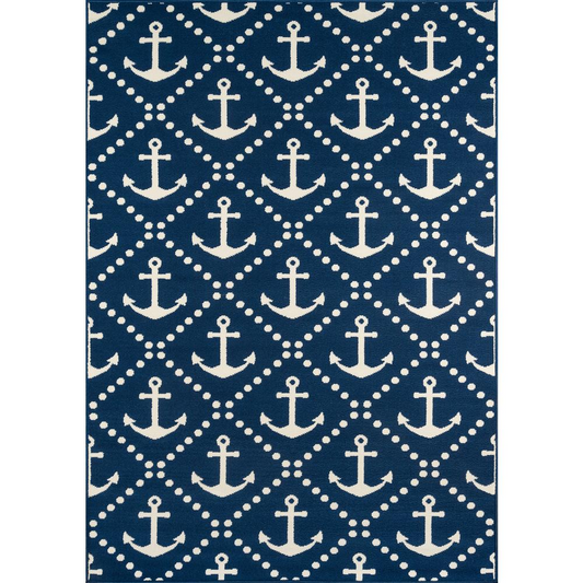 Baja Area Rug, Navy, 2'3" X 4'6"