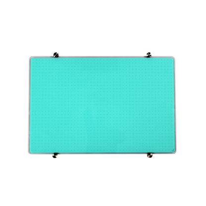 Teal Multi-Purpose Grid Glass Dry Erase Board 30" x 40"