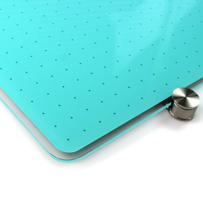 Teal Multi-Purpose Grid Glass Dry Erase Board 30" x 40"
