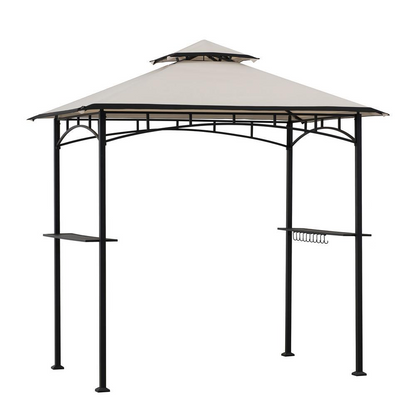 Sunjoy Mynah 5 x 8 ft Steel 2-Tier Grill Gazebo