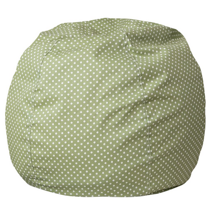 Small Green Dot Bean Bag Chair for Kids and Teens