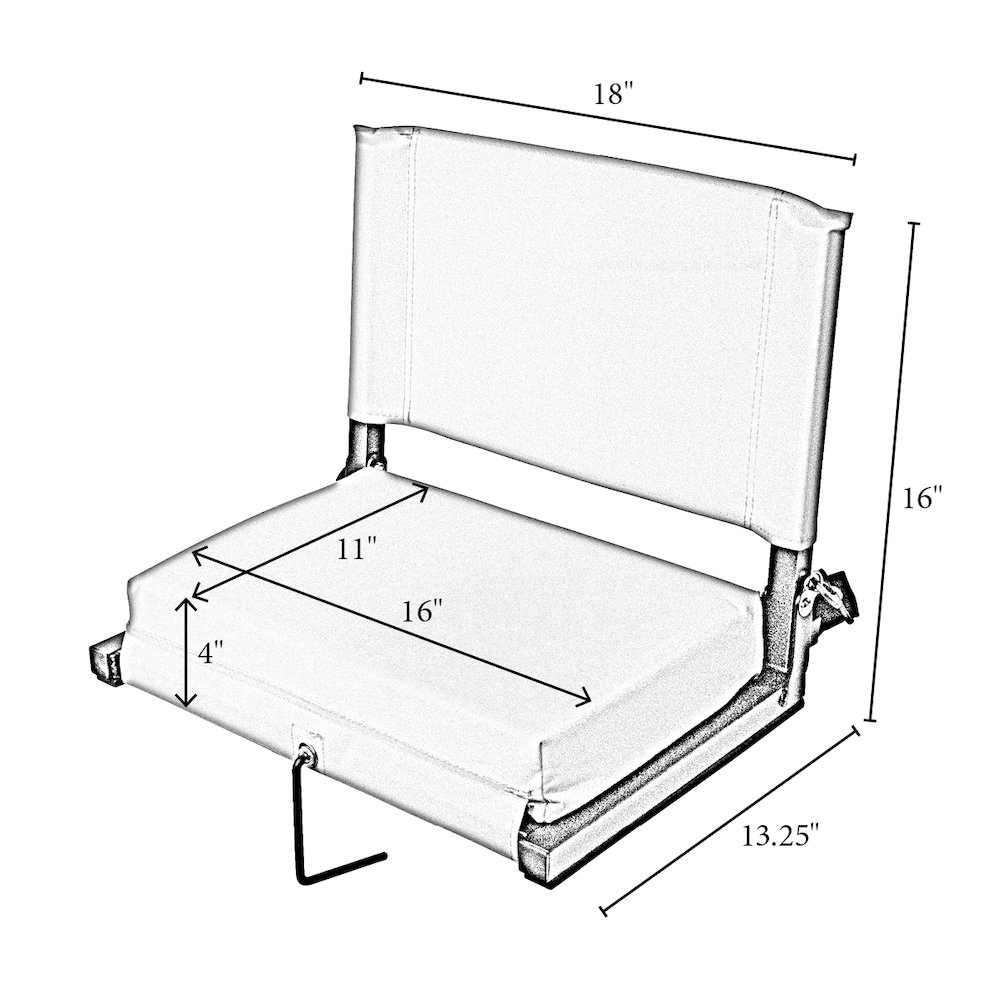 Stadium Chairs for Bleachers w/ Back Support