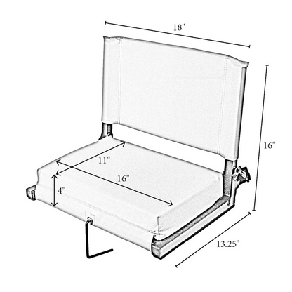 Stadium Chairs for Bleachers w/ Back Support