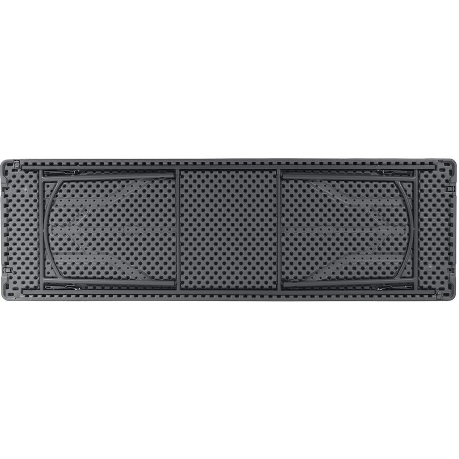 Dorel ZOWN 96" Commercial Blow Mold Folding Table - 4 Legs x 96" Table Top Width x 30" Table Top Depth - 29.30" Height - Gray - High-density Polyethylene (HDPE), Resin - 1 Each