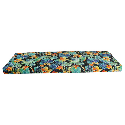 63-inch by 19-inch Patterned Outdoor Spun Polyester Bench Cushion  963X19-REO-62
