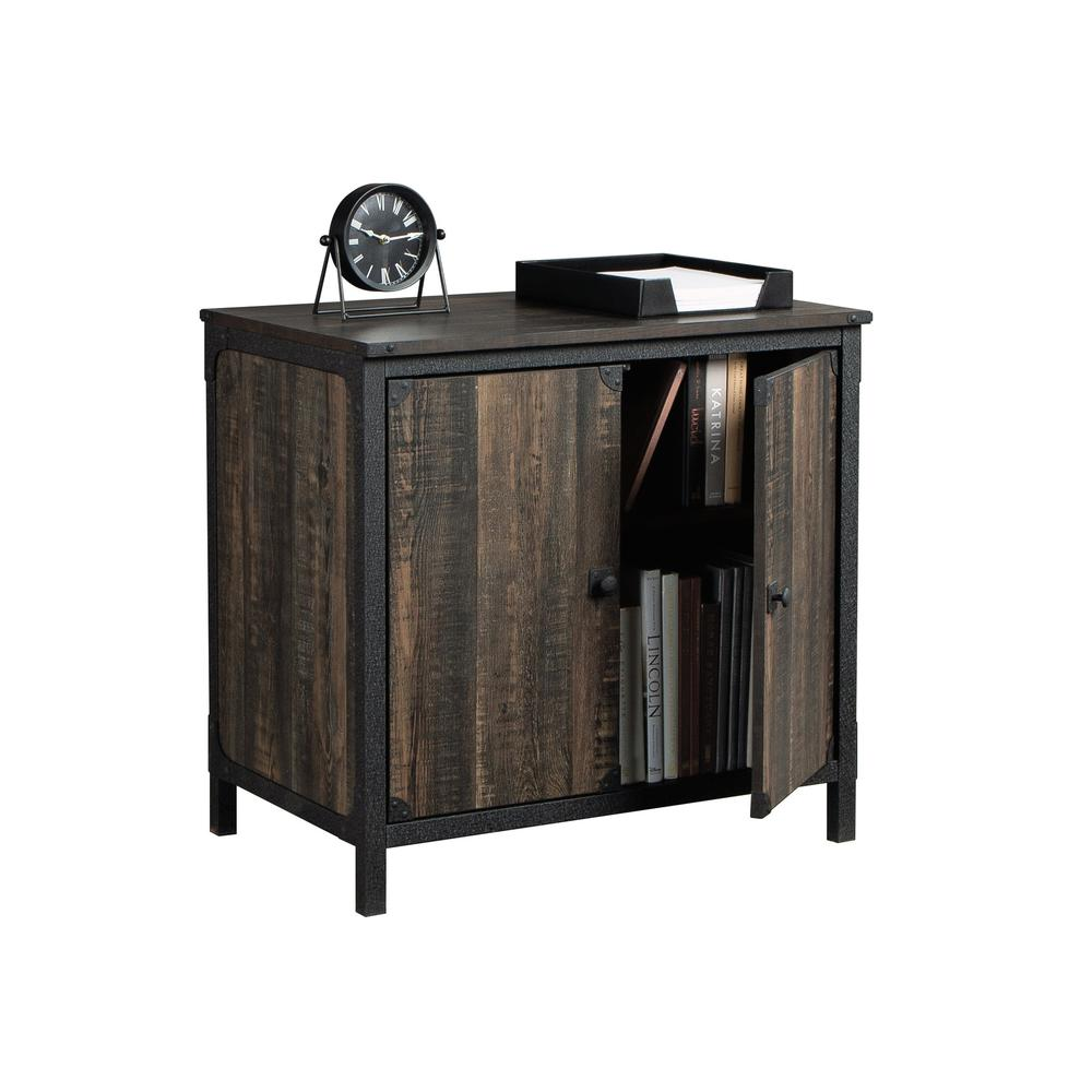 Steel River Library Base  Carbon Oak