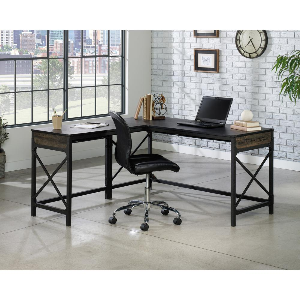 36" Commercial Desk Return in Carbon Oak