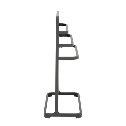 Sunjoy Black Steel Free Standing Poolside Towel Valet Holder Drying Rack