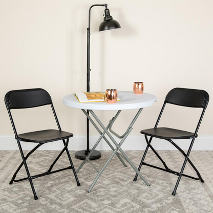 HERCULES Series 650 lb. Capacity Premium Black Plastic Folding Chair