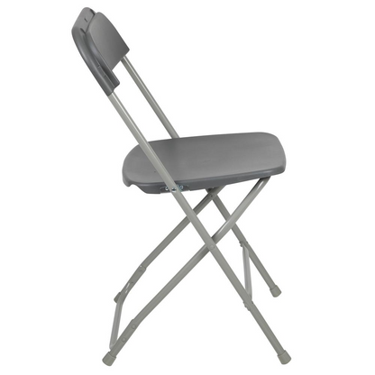 HERCULES Series 650 lb. Capacity Premium Grey Plastic Folding Chair