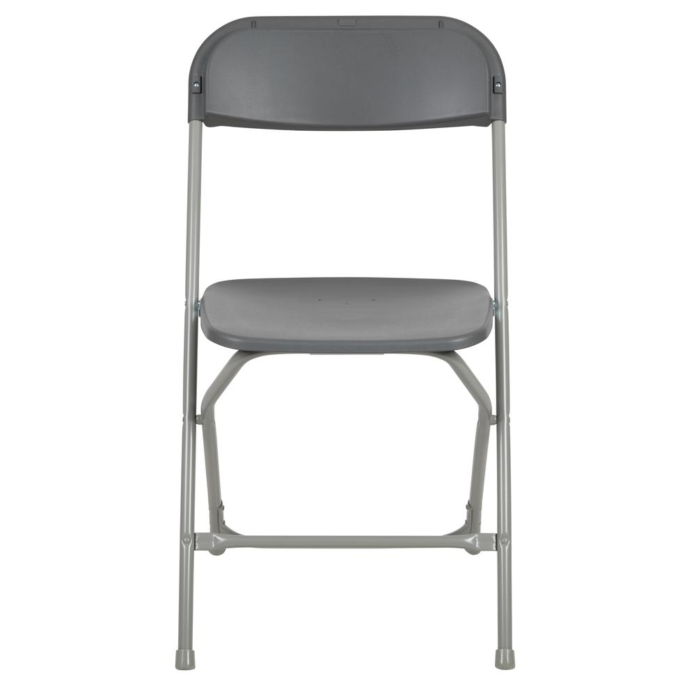 HERCULES Series 650 lb. Capacity Premium Grey Plastic Folding Chair