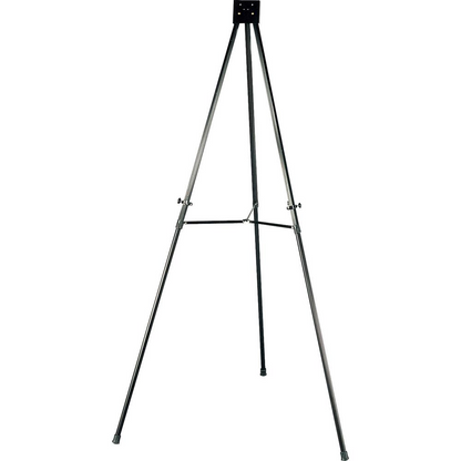 Lorell Telescoping Aluminum Easel - 34" (2.8 ft) Width x 66" (5.5 ft) Height - Aluminum Surface - Black Frame - 1 Each