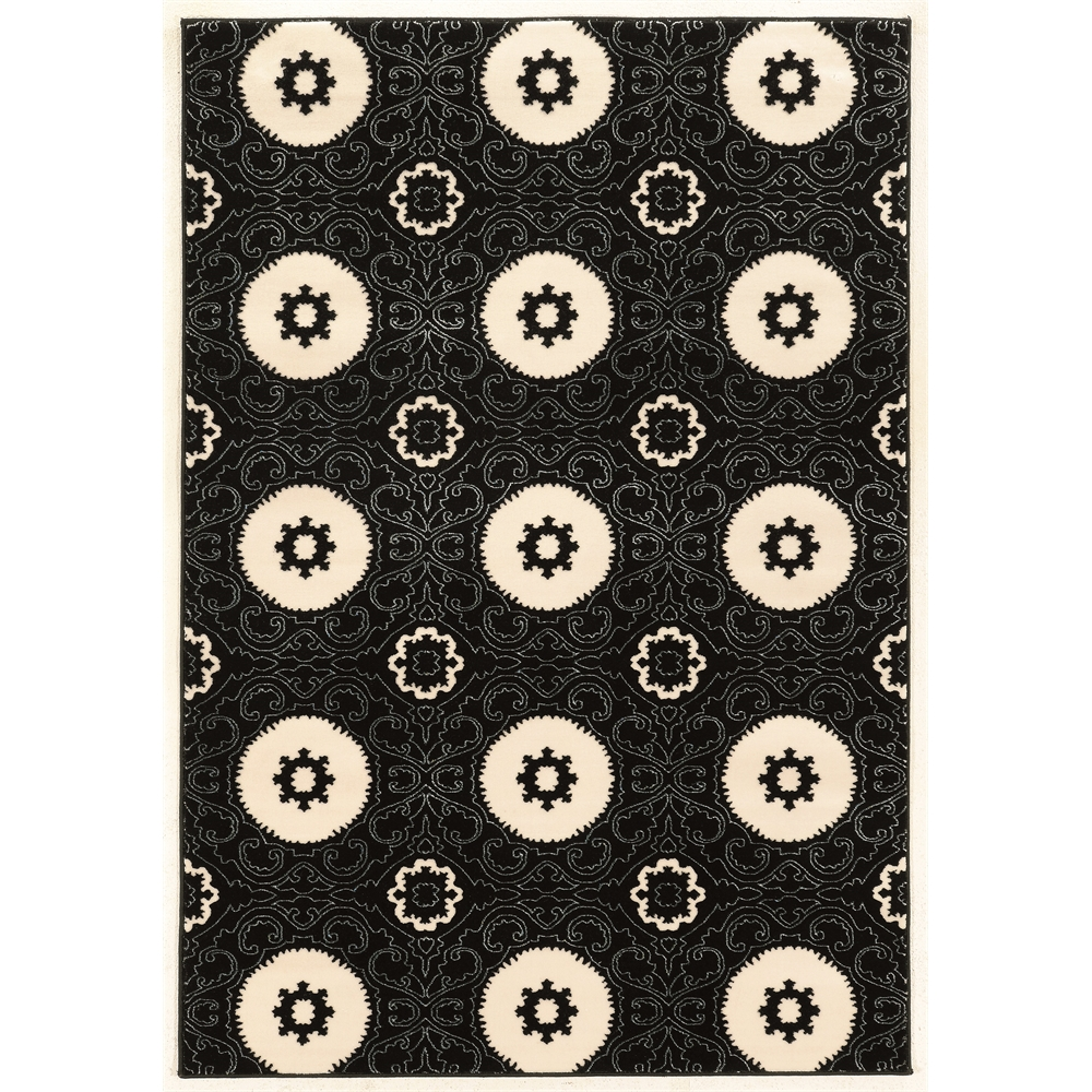 Prisma Karma Black & White 8x10.4, Rug