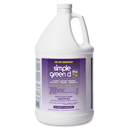 Simple Green D Pro 5 One-Step Disinfectant - Concentrate Liquid - 128 fl oz (4 quart) - 4 / Carton - Clear