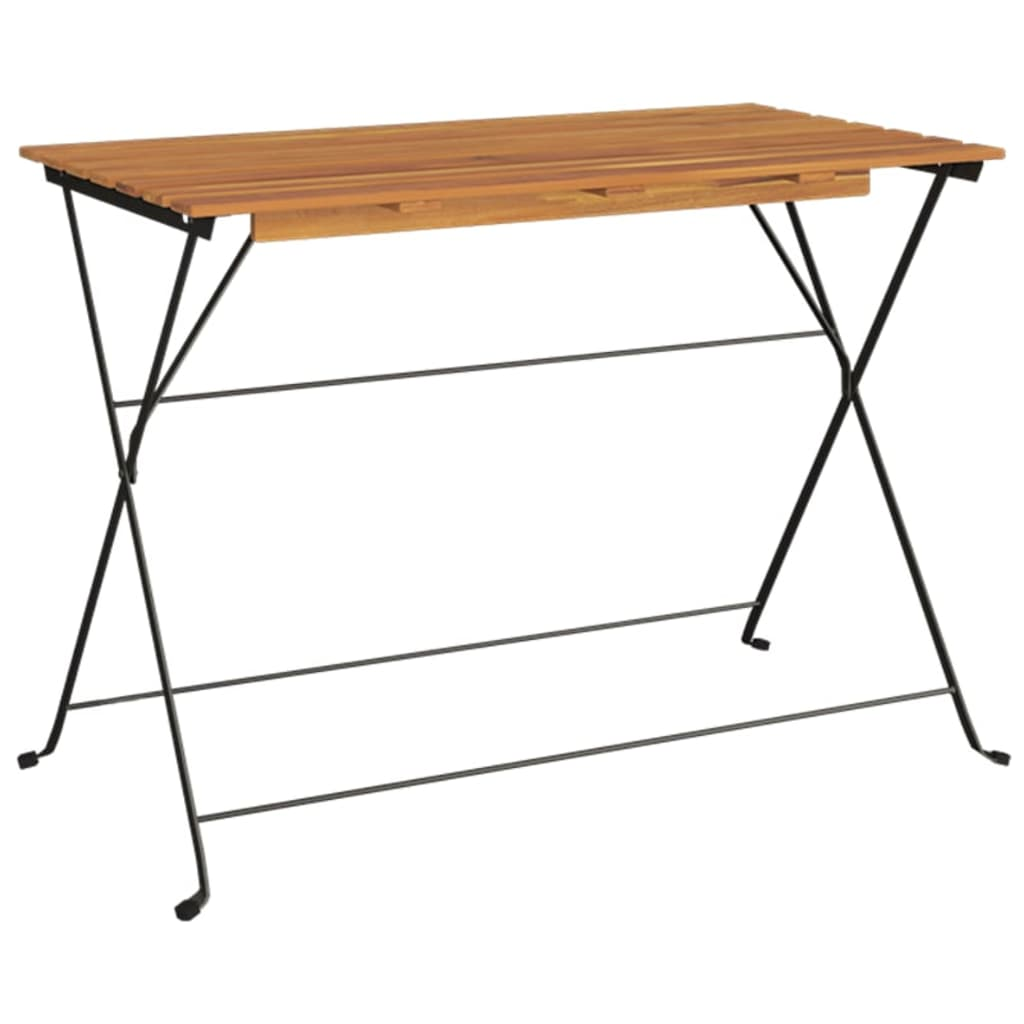 vidaXL 5 Piece Folding Bistro Set Solid Wood Acacia and Steel