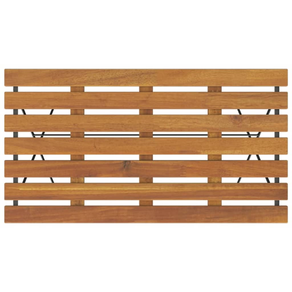 vidaXL 5 Piece Folding Bistro Set Solid Wood Acacia and Steel