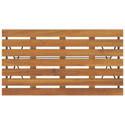 vidaXL 5 Piece Folding Bistro Set Solid Wood Acacia and Steel