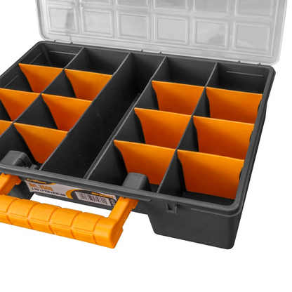 vidaXL Assortment Boxes 2 pcs with Removable Dividers 14.2"x9.8"x3.3" PP