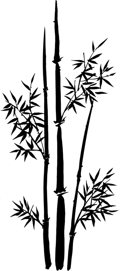 Bamboo Wall Art, Vinyl Nature's Serenity Decal, Wall Decor Sticker