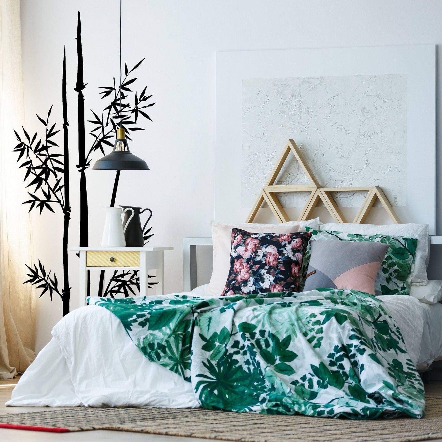 Bamboo Wall Art, Vinyl Nature's Serenity Decal, Wall Decor Sticker