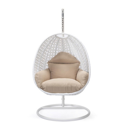 Charcoal Wicker Hanging Egg Swing Chair