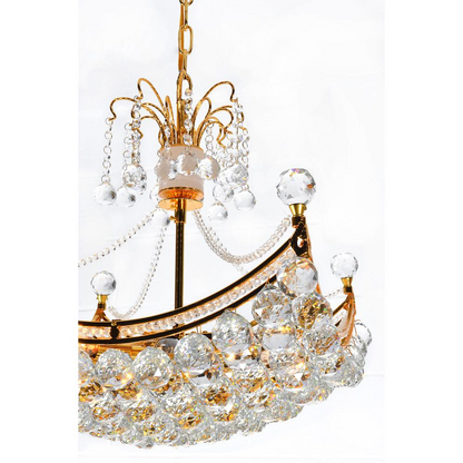 Crystal Orb Basket Chandelier