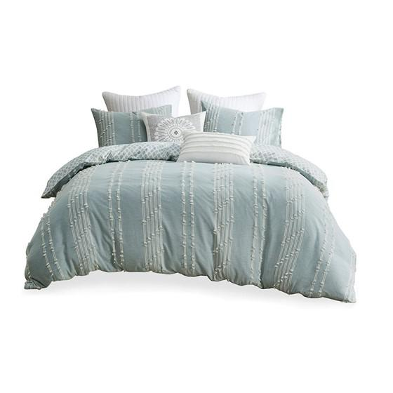 Cotton Jacquard Comforter Mini Set Aqua 519