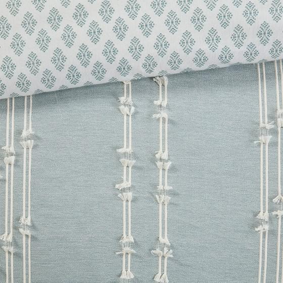 Cotton Jacquard Comforter Mini Set Aqua 519