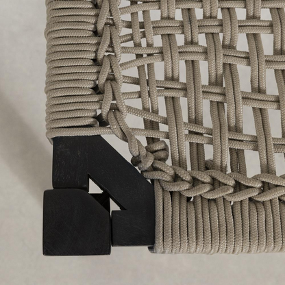 Balka Wood Bench, Beige and Black