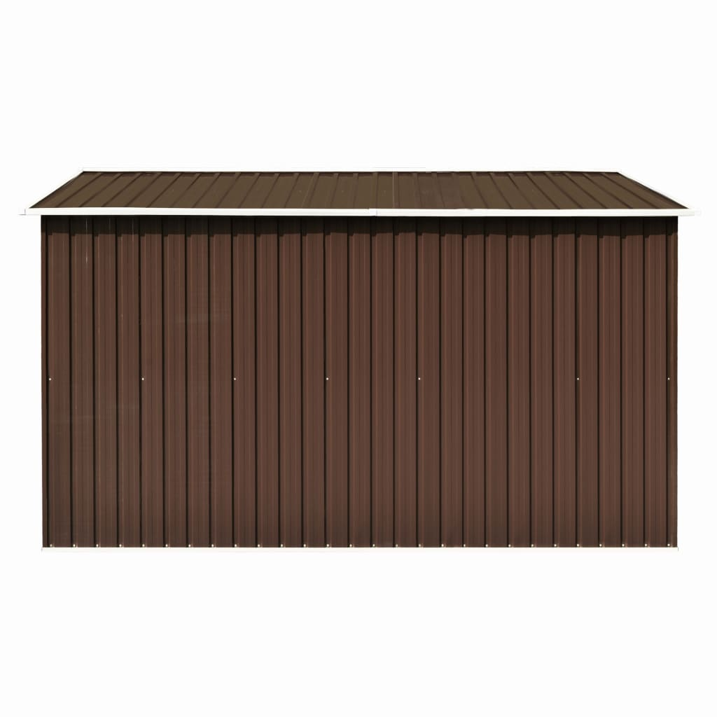 vidaXL Garden Shed 101.2"x117.3"x70.1" Metal Brown