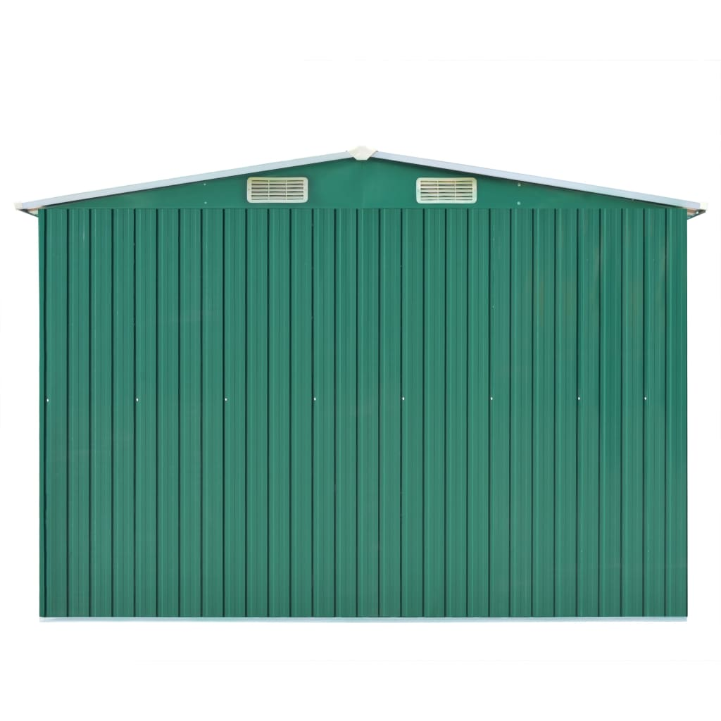 vidaXL Garden Shed 101.2"x117.3"x70.1" Metal Green