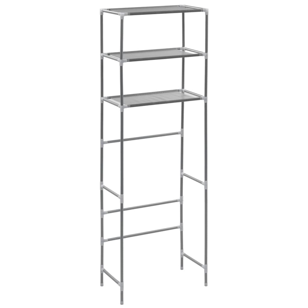 vidaXL 3-Tier Storage Rack over Toilet Silver 20.9"x11"x66.5"