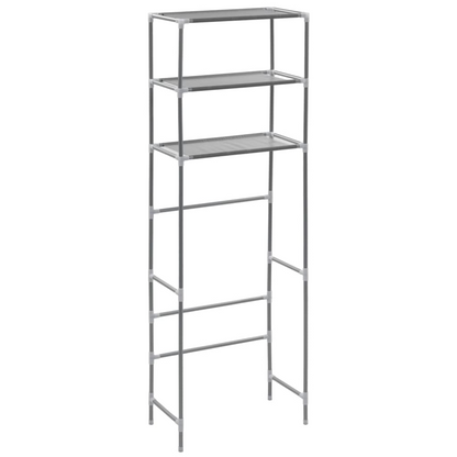 vidaXL 3-Tier Storage Rack over Toilet Silver 20.9"x11"x66.5"