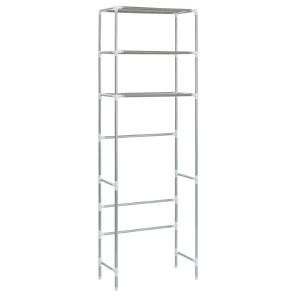 vidaXL 3-Tier Storage Rack over Toilet Silver 20.9"x11"x66.5"