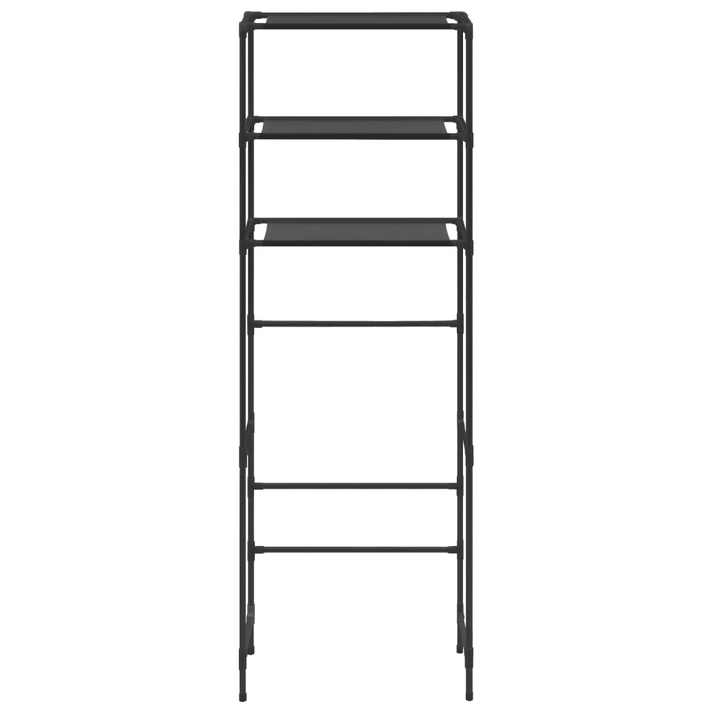 vidaXL 3-Tier Storage Rack over Toilet Black 20.9"x11"x66.5"