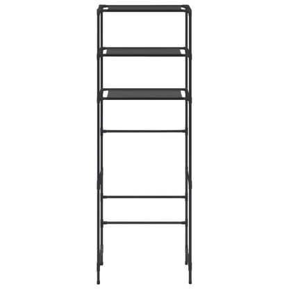 vidaXL 3-Tier Storage Rack over Toilet Black 20.9"x11"x66.5"