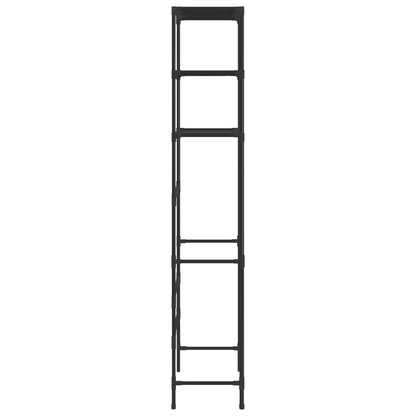 vidaXL 3-Tier Storage Rack over Toilet Black 20.9"x11"x66.5"