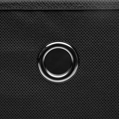 vidaXL Storage Boxes with Covers 4 pcs 11"x11"x11" Black