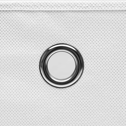 vidaXL Storage Boxes with Covers 4 pcs 11"x11"x11" White