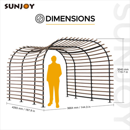 Sunjoy Racewood 14 x 12 ft Pergola