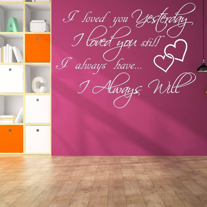 Love Forever Wall Sticker - Vinyl Adhesive Art Decoration for Walls