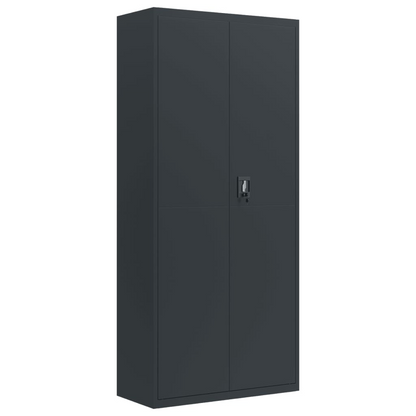 vidaXL File Cabinet Anthracite 35.4"x15.7"x78.7" Steel