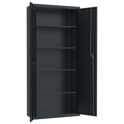 vidaXL File Cabinet Anthracite 35.4"x15.7"x78.7" Steel