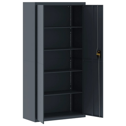 vidaXL File Cabinet Anthracite 35.4"x15.7"x70.9" Steel