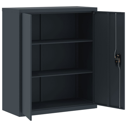 vidaXL File Cabinet Anthracite 35.4"x15.7"x41.3" Steel