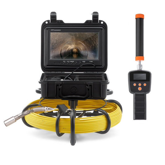 VEVOR Sewer Camera Pipe Inspection Camera w/ 512hz Sonde 9in 720p Screen 164 ft